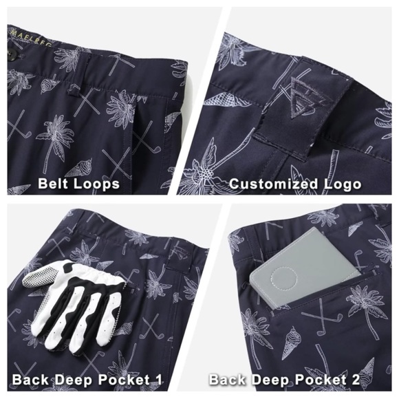 Maelreg Men’s Casual Golf Shorts 10” Seam Quick Dry 40' In Size NWT - Picture 7 of 10